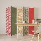 GREENERY WALK Biombo Decorativo de 5 Paneles