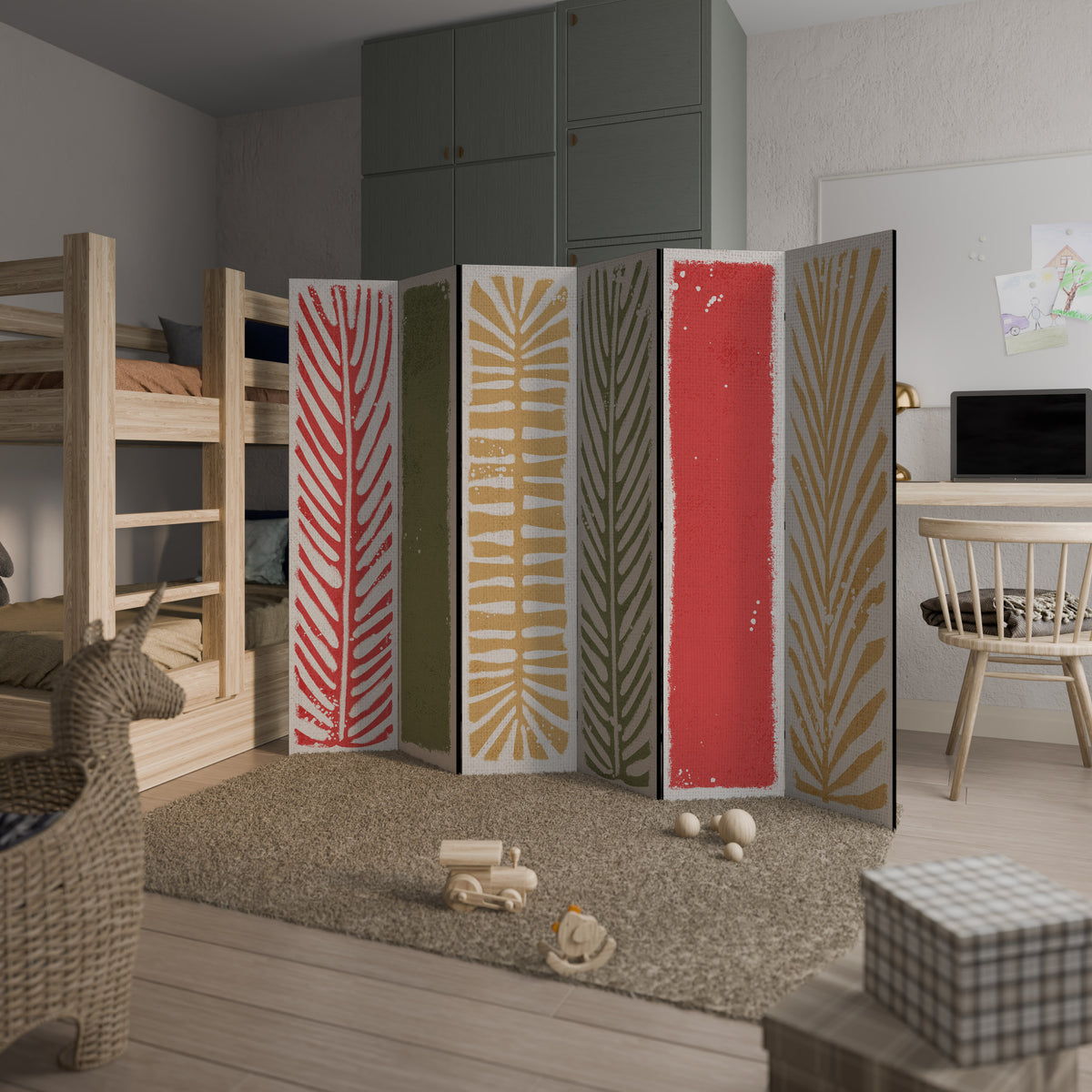 GREENERY WALK Biombo de 6 paneles