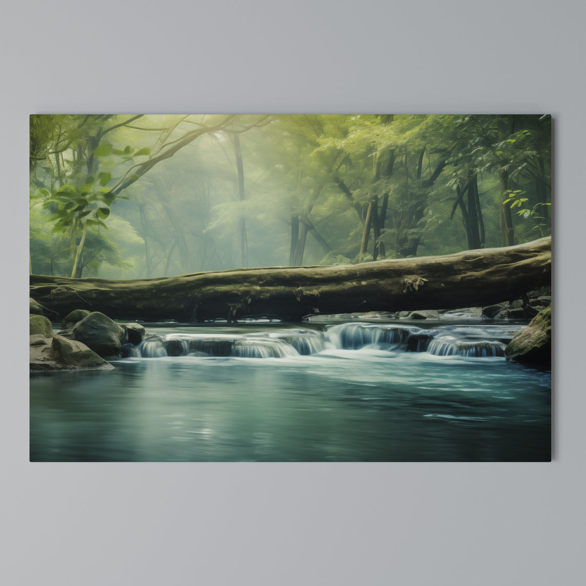 DREAMY WATERFALL GLIMMER Cuadro en lienzo horizontal