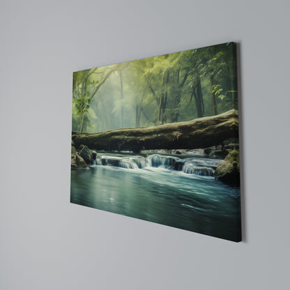 DREAMY WATERFALL GLIMMER Cuadro en lienzo horizontal