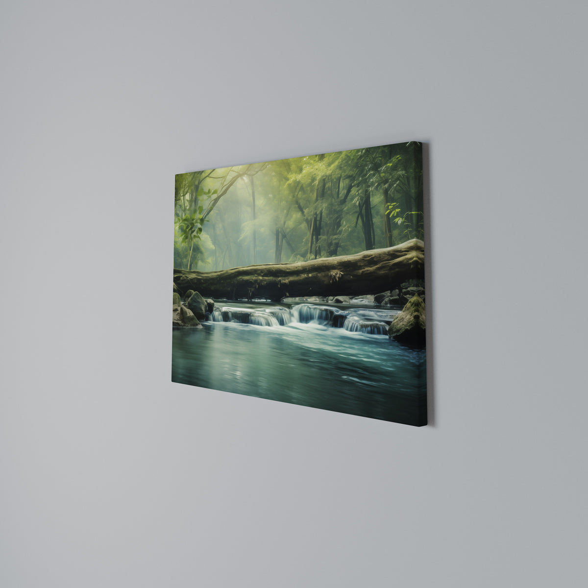 DREAMY WATERFALL GLIMMER Cuadro en lienzo horizontal