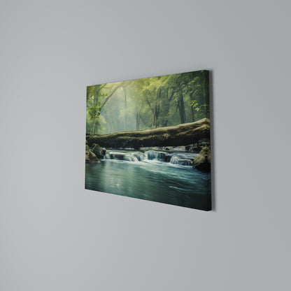 DREAMY WATERFALL GLIMMER Cuadro en lienzo horizontal