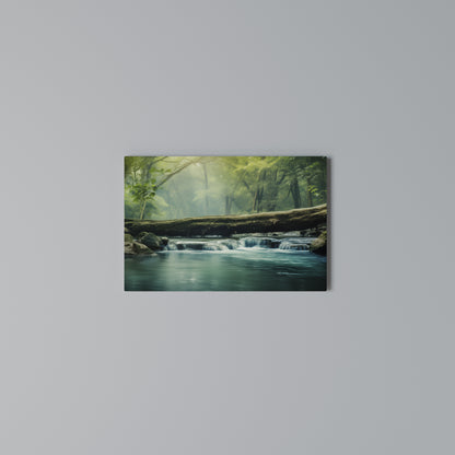 DREAMY WATERFALL GLIMMER Cuadro en lienzo horizontal