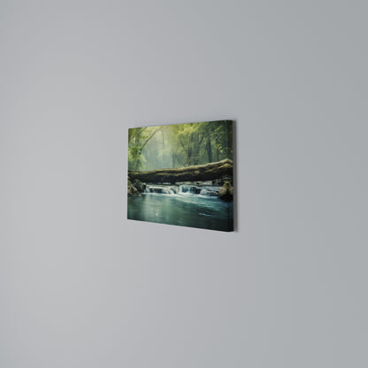 DREAMY WATERFALL GLIMMER Cuadro en lienzo horizontal