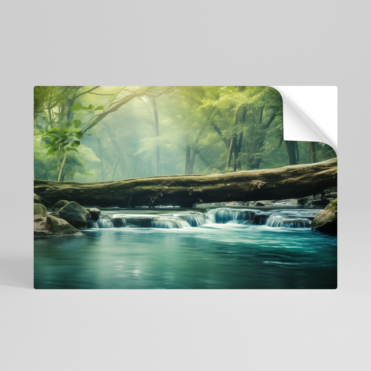 DREAMY WATERFALL GLIMMER Póster adhesivo horizontal