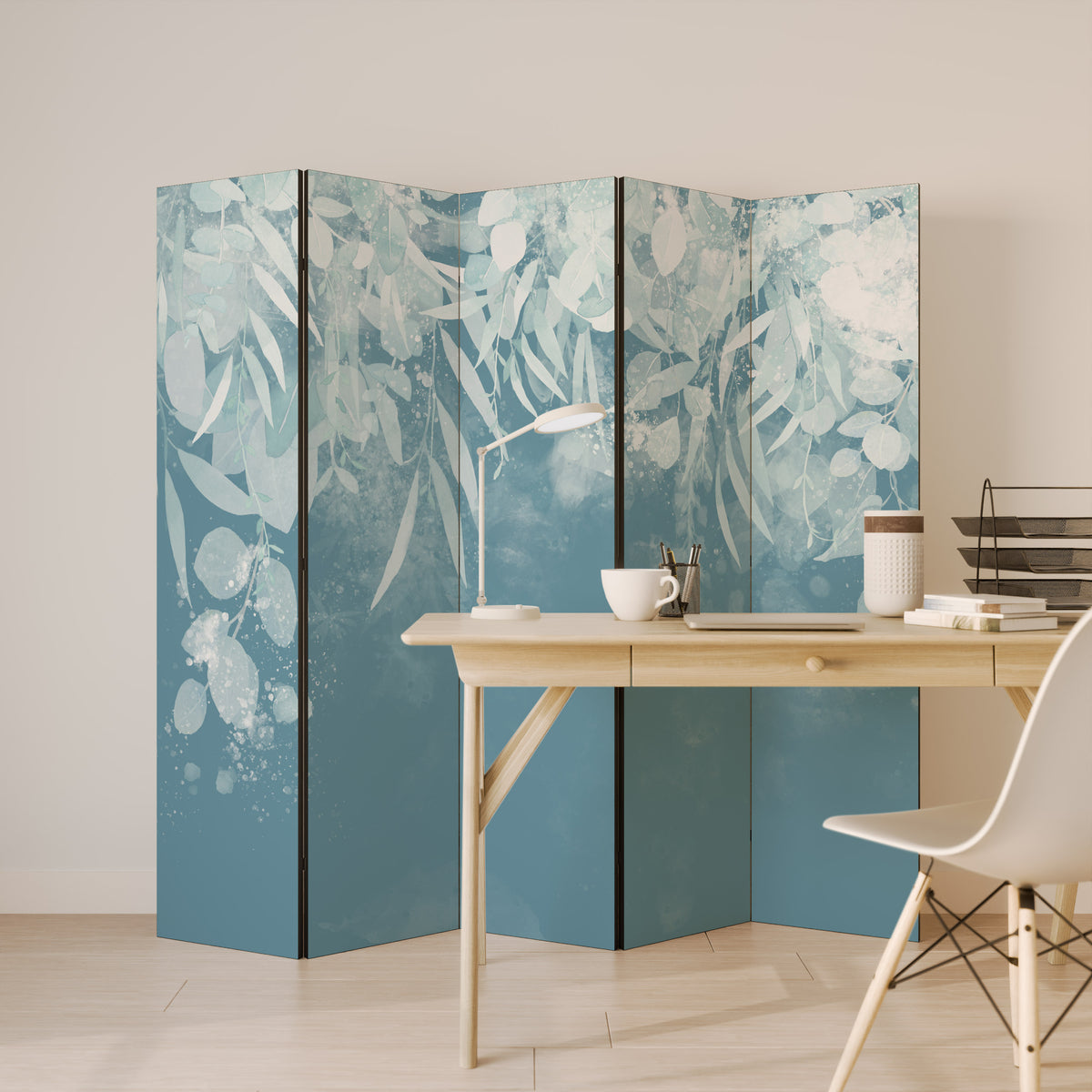 ELEGANT NATURES EMBRACE Biombo de 5 paneles