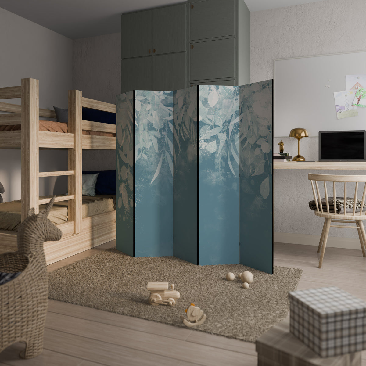 ELEGANT NATURES EMBRACE Biombo de 5 paneles