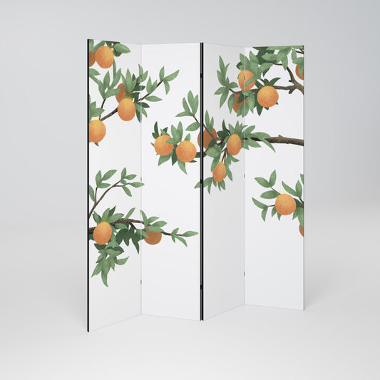 GORGEOUS ORANGE Biombo de 4 paneles