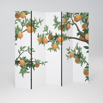 GORGEOUS ORANGE Biombo de 5 paneles