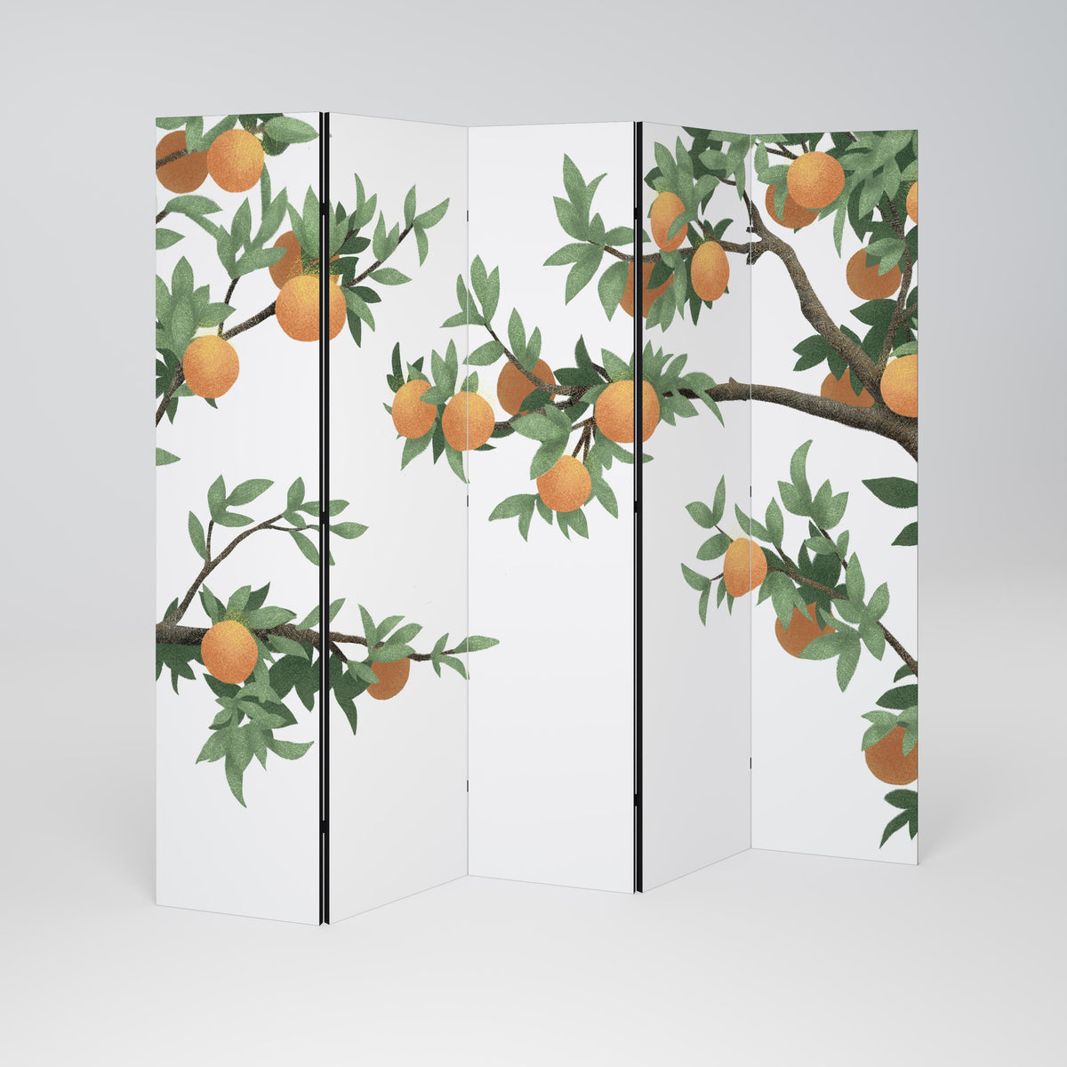 GORGEOUS ORANGE Biombo de 5 paneles