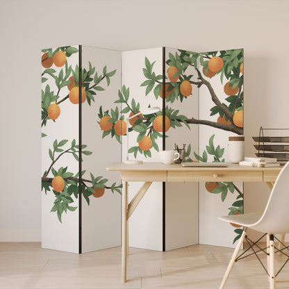 GORGEOUS ORANGE Biombo de 5 paneles