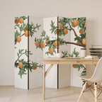 GORGEOUS ORANGE Biombo Decorativo de 5 Paneles