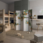 GORGEOUS ORANGE Biombo Decorativo de 5 Paneles