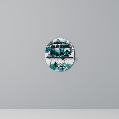 CARAVELLE LEGEND Oval Art Shelf In Black Finish