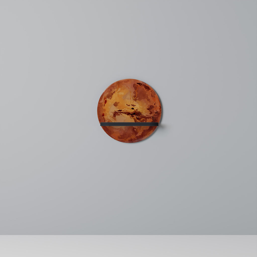 Estantería de arte redonda MARS TREAD con acabado negro