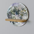 MOON WANDER Round Art Shelf In Oak Effect