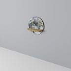 MOON WANDER Round Art Shelf In Oak Effect