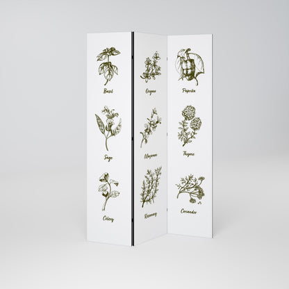 HERBAL FINESSE - ENG Biombo de 3 paneles