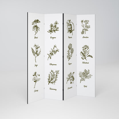 HERBAL FINESSE - ENG Biombo de 4 paneles