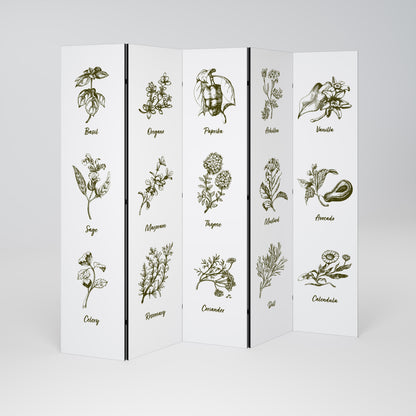 HERBAL FINESSE - ENG Biombo de 5 paneles