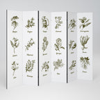 WHISPERS OF WILD HERBS Biombo Decorativo de 6 Paneles