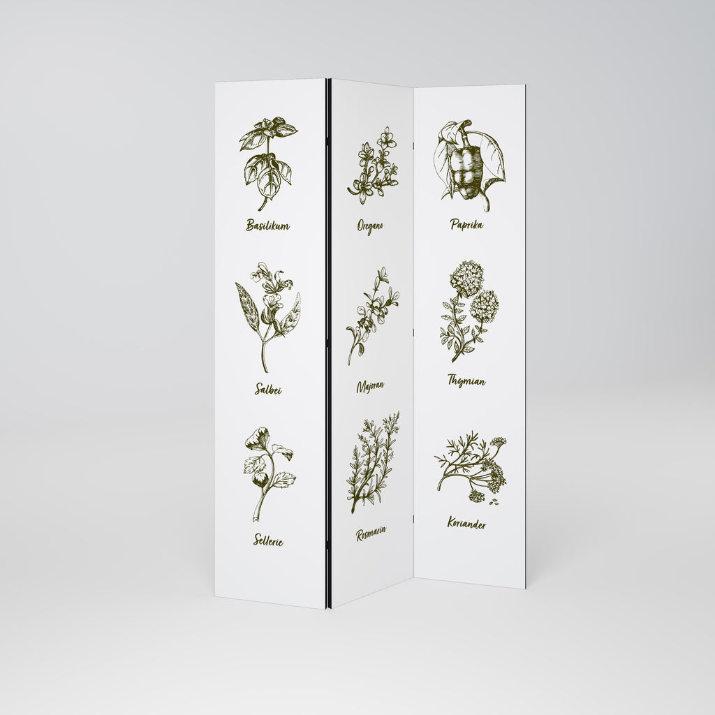 HERBAL FINESSE - DE Decorative 3-Panel Room Divider