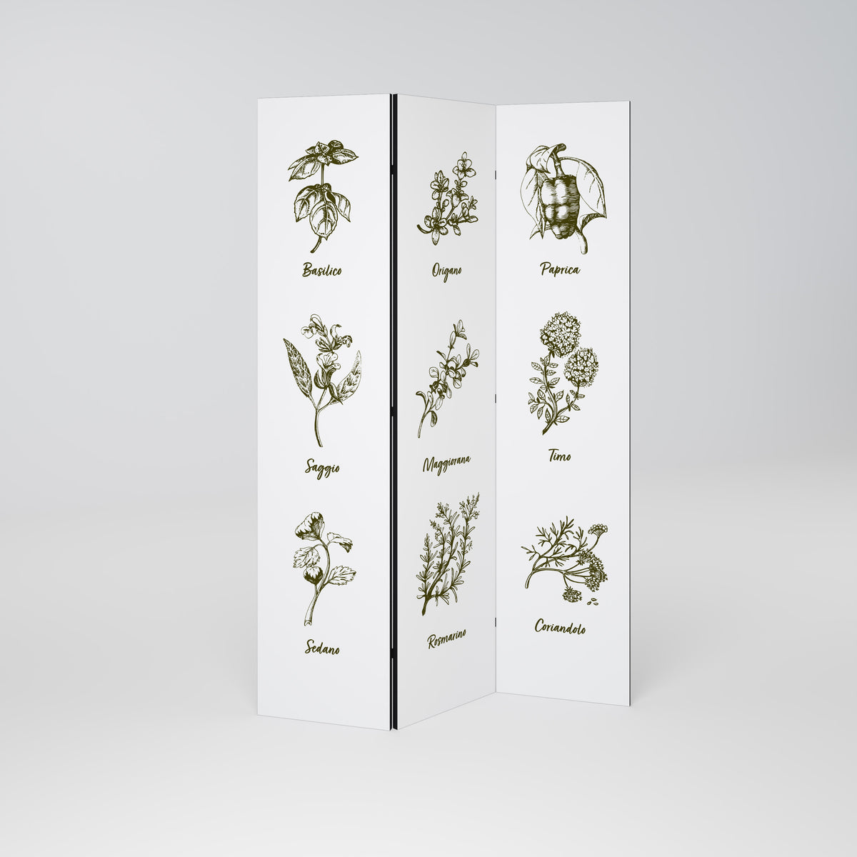 HERBAL FINESSE - IT Biombo de 3 paneles