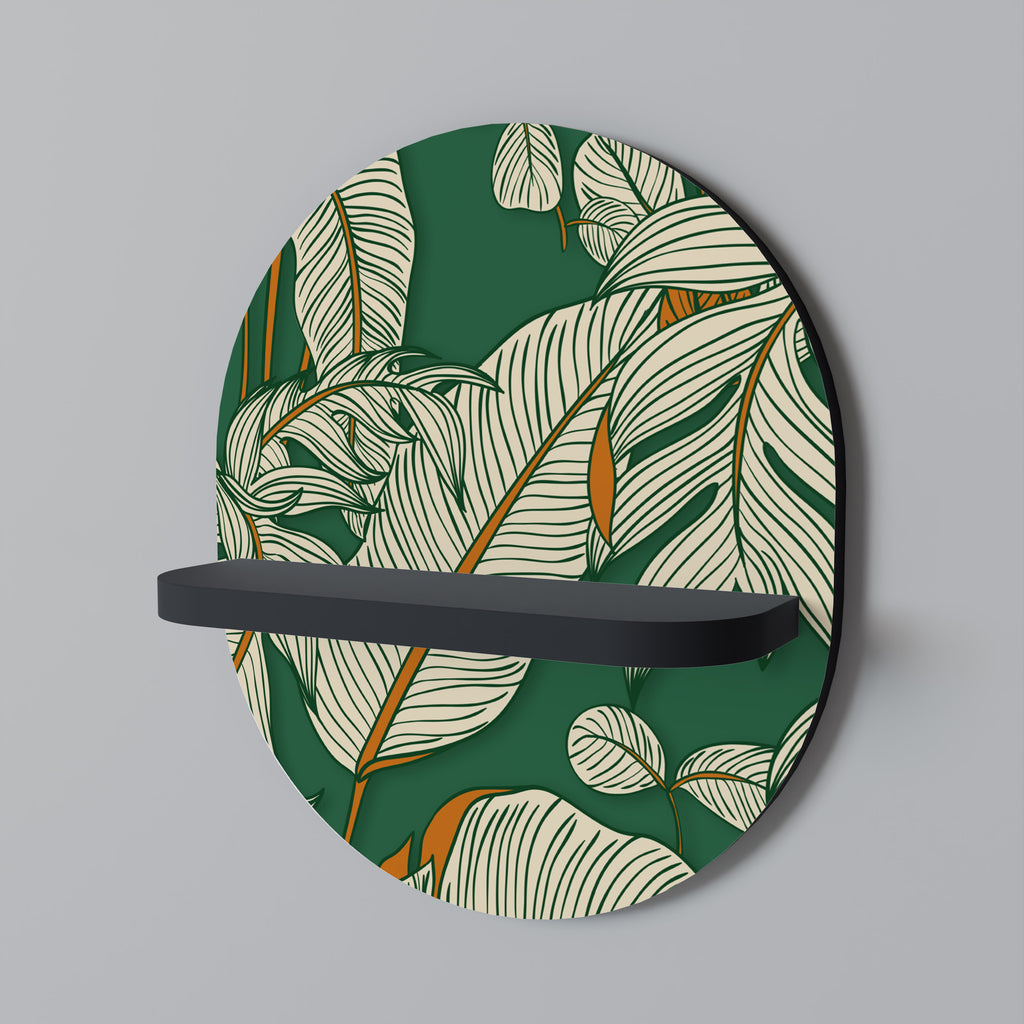 PLACERES VERDES Estantería de arte ovalada en acabado negro