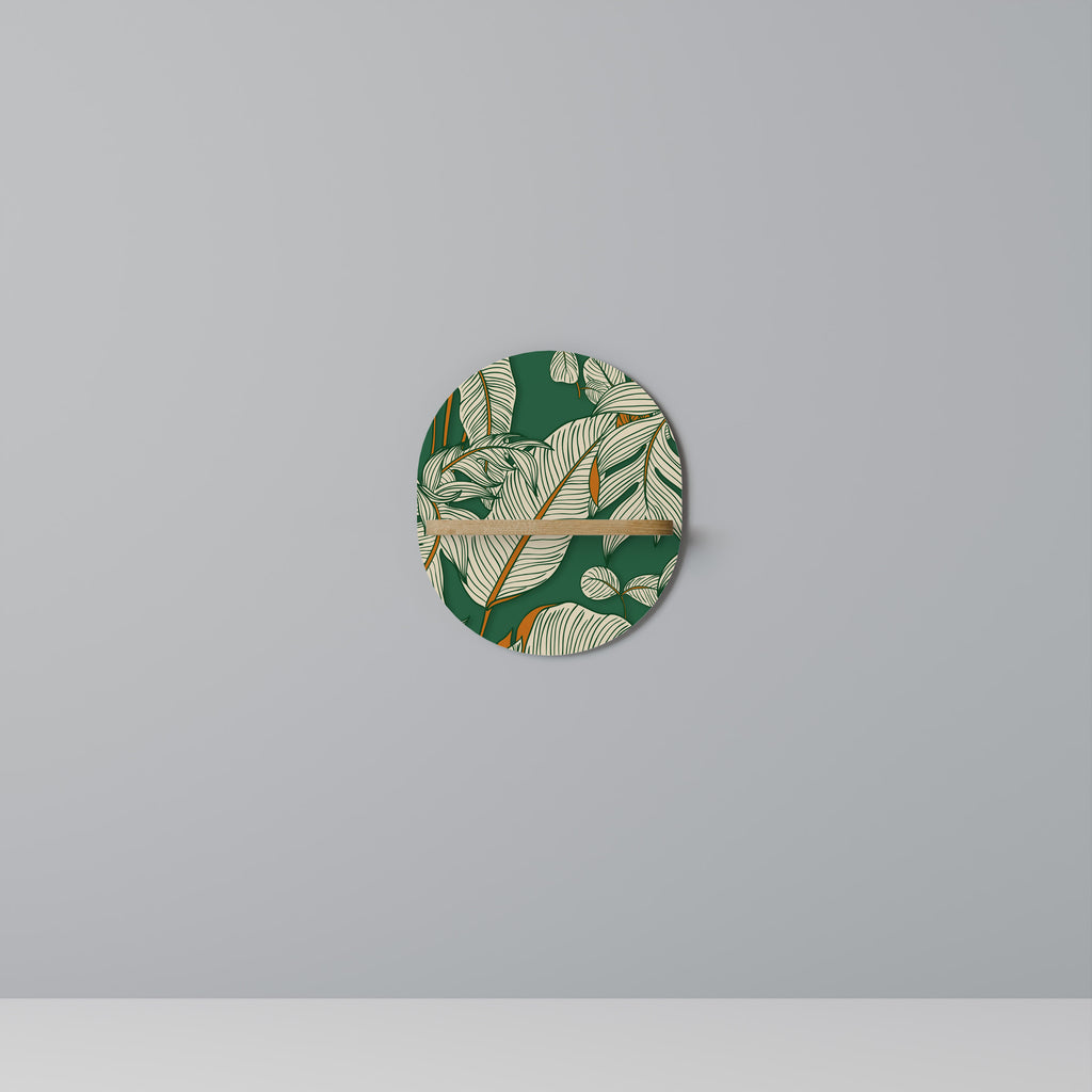 PLACERES VERDES Estantería de arte ovalada con efecto roble