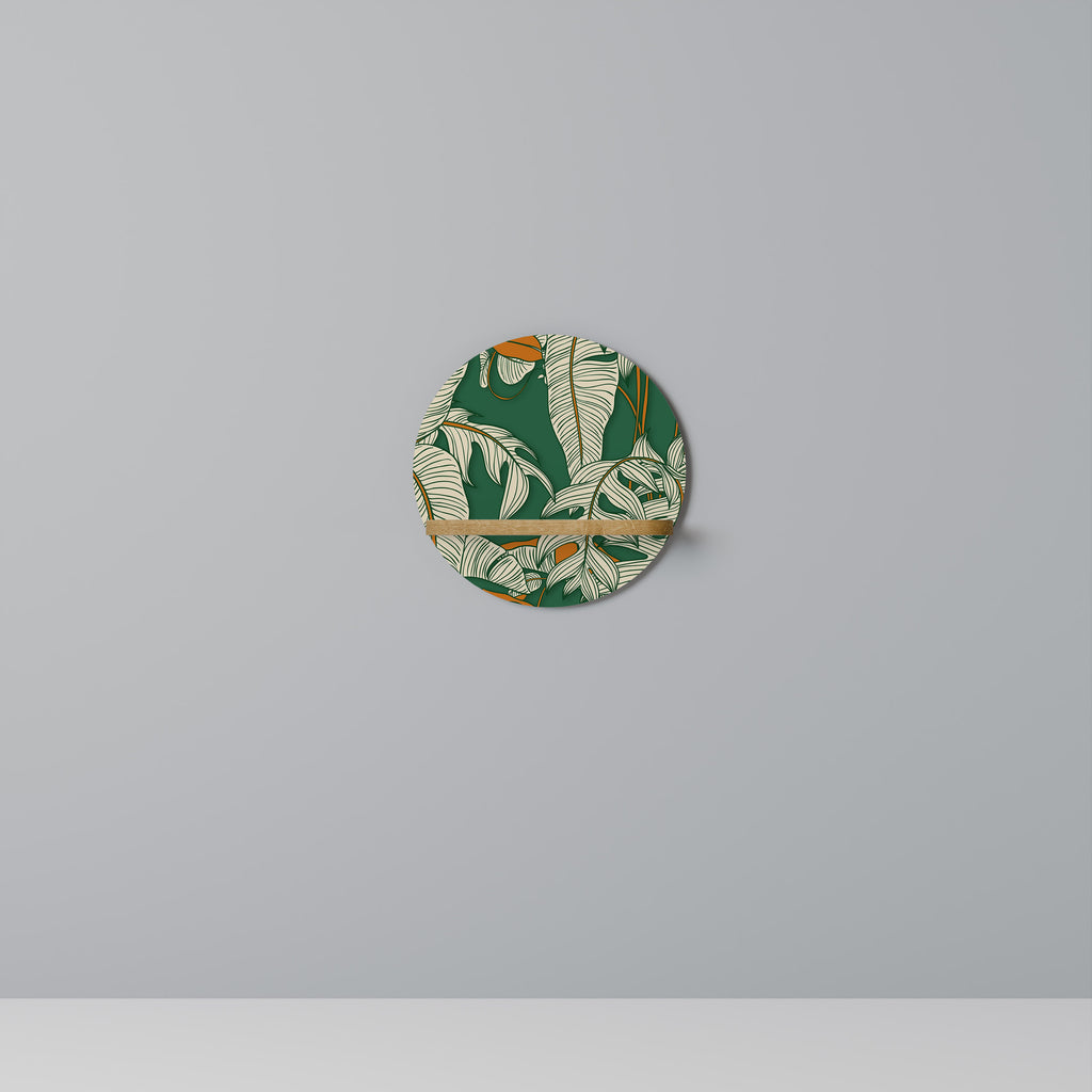 PLACERES VERDES Estantería de arte redonda con efecto roble