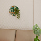 VERDANT PLEASURES Estante Redondo Decorativo en Efecto Roble