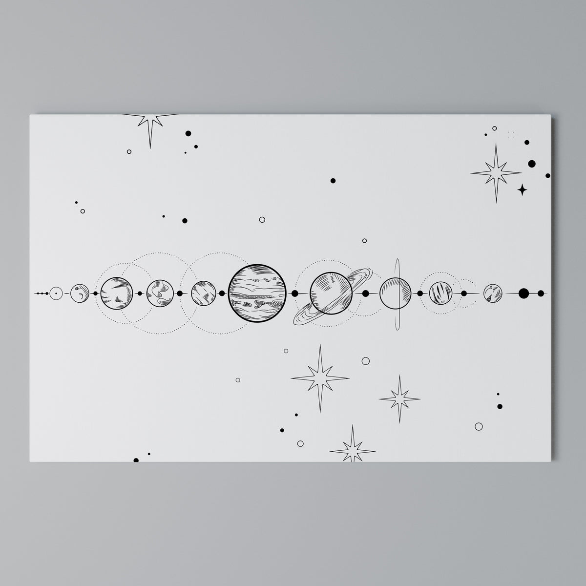 GALAXY OUTLINE Cuadro en lienzo horizontal