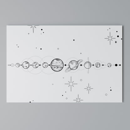 GALAXY OUTLINE Cuadro en lienzo horizontal