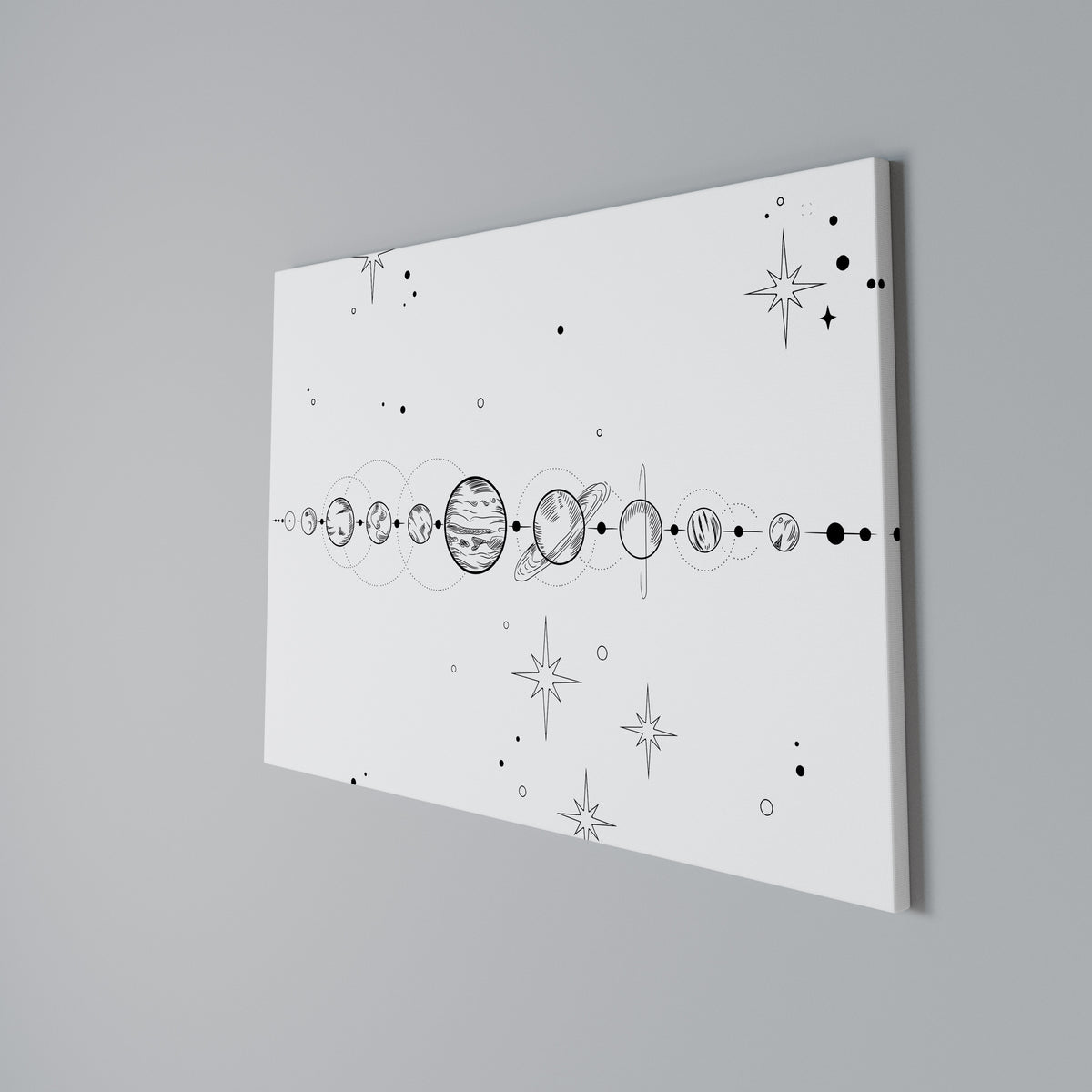 GALAXY OUTLINE Cuadro en lienzo horizontal