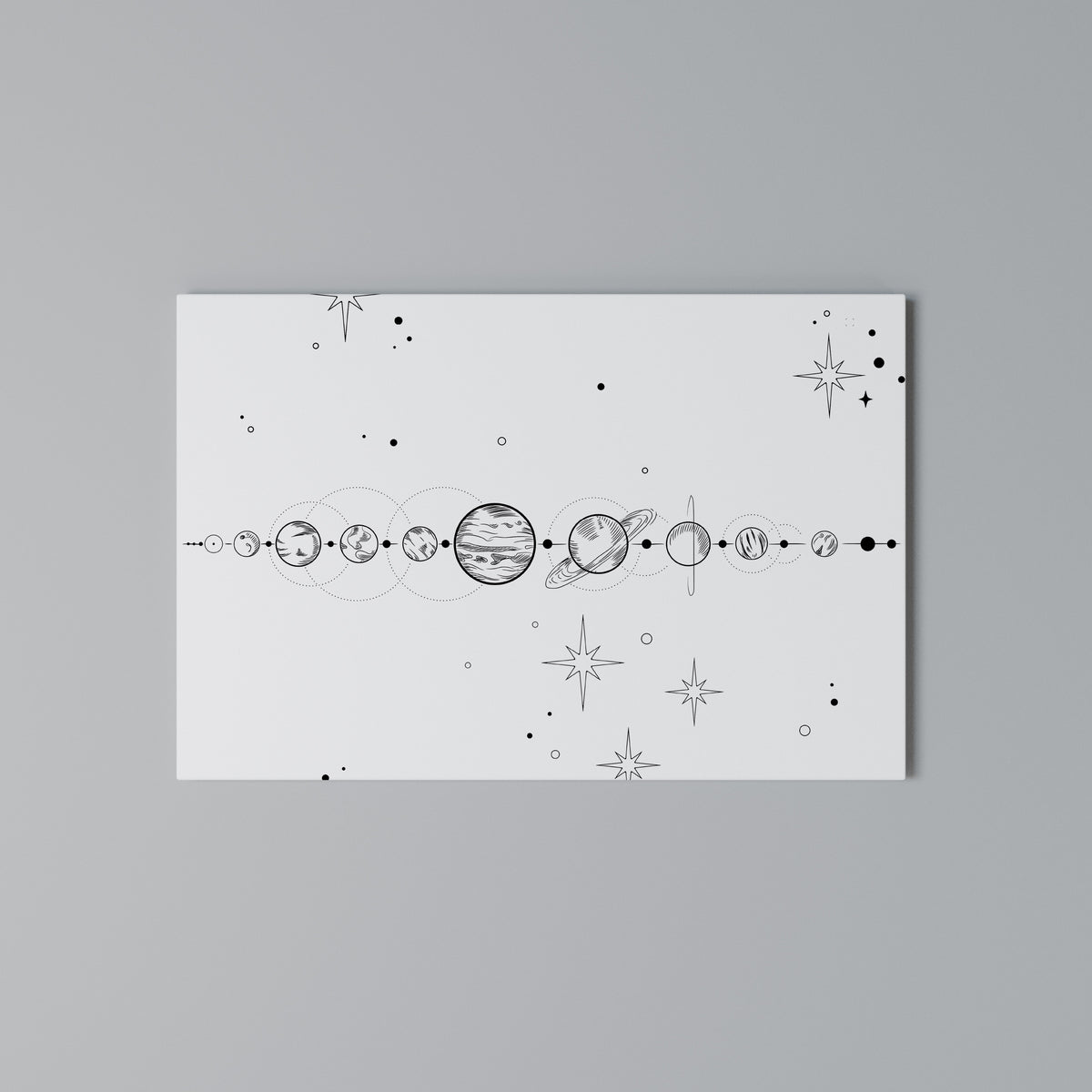 GALAXY OUTLINE Cuadro en lienzo horizontal