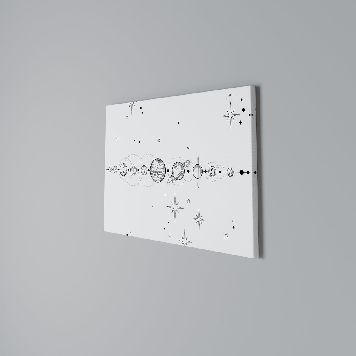 GALAXY OUTLINE Cuadro en lienzo horizontal