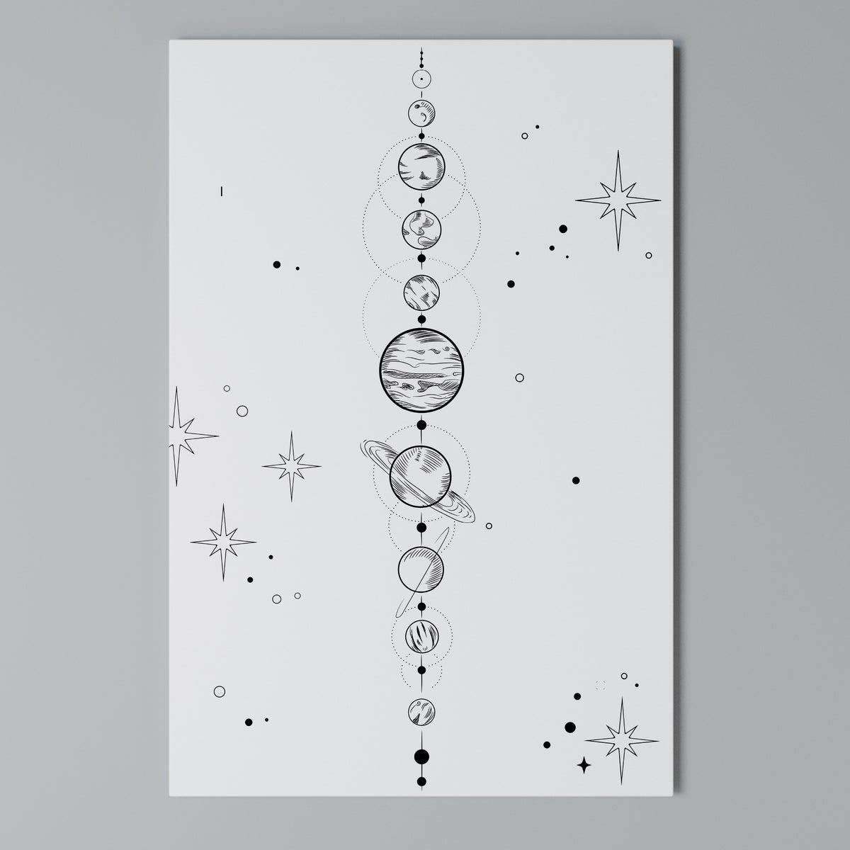 GALAXY OUTLINE Cuadro en lienzo vertical