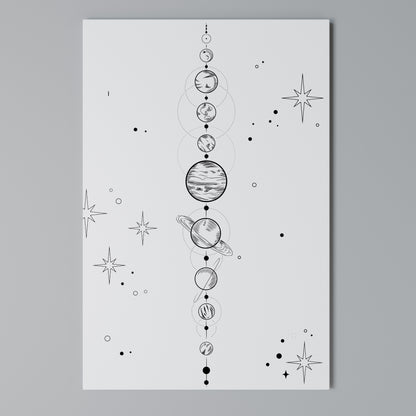 GALAXY OUTLINE Cuadro en lienzo vertical