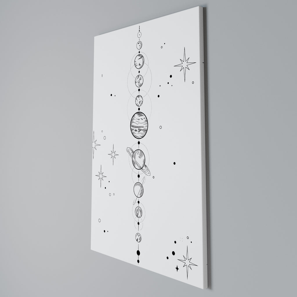 GALAXY OUTLINE Cuadro en lienzo vertical