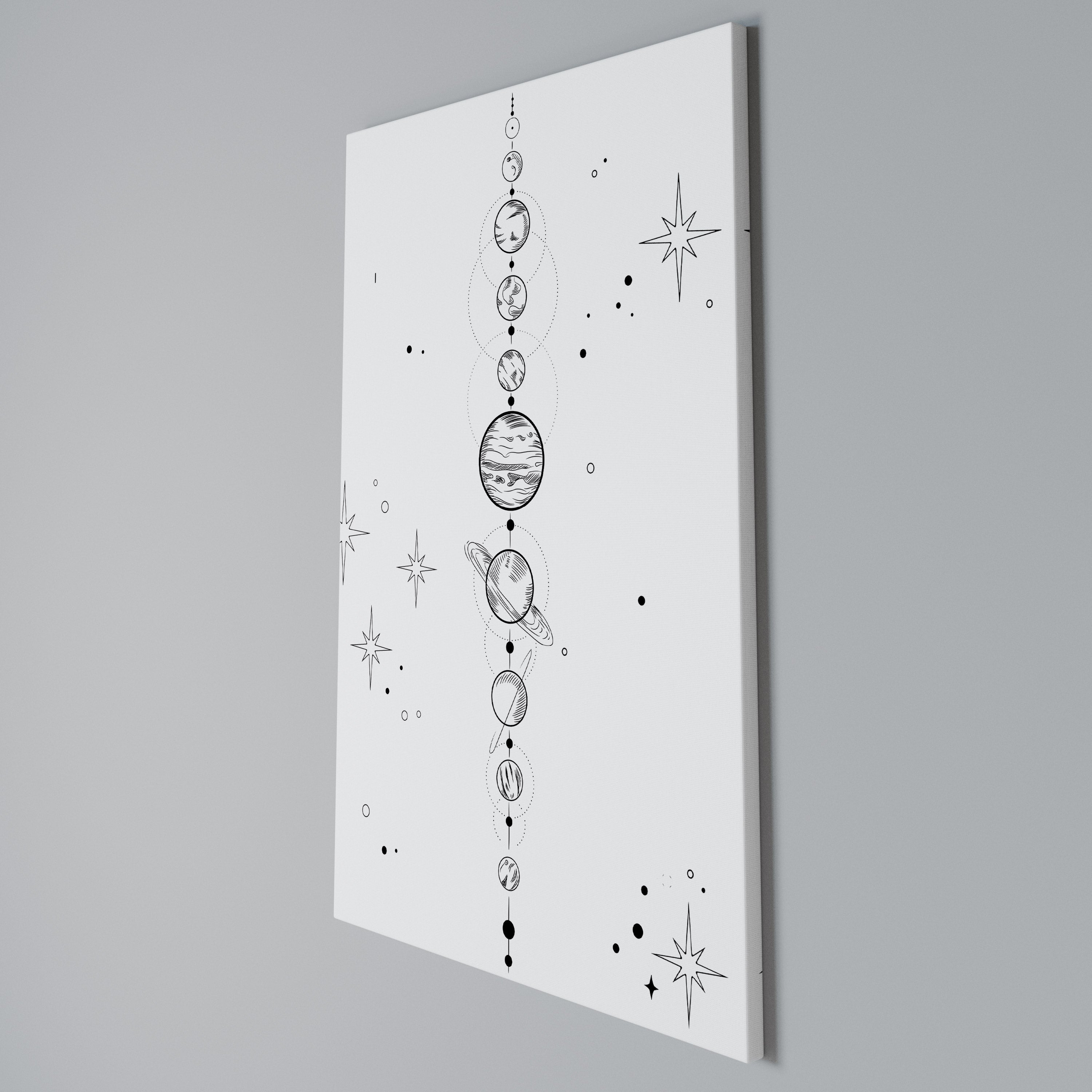 GALAXY OUTLINE Cuadro en lienzo vertical