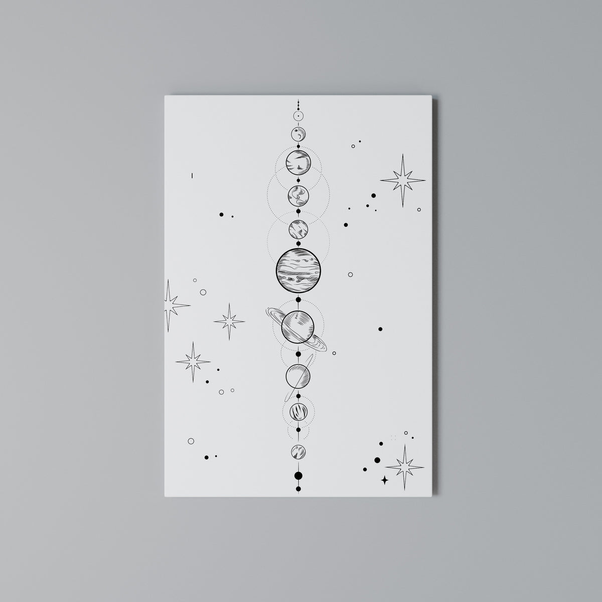 GALAXY OUTLINE Cuadro en lienzo vertical
