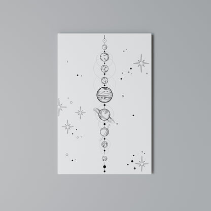 GALAXY OUTLINE Cuadro en lienzo vertical