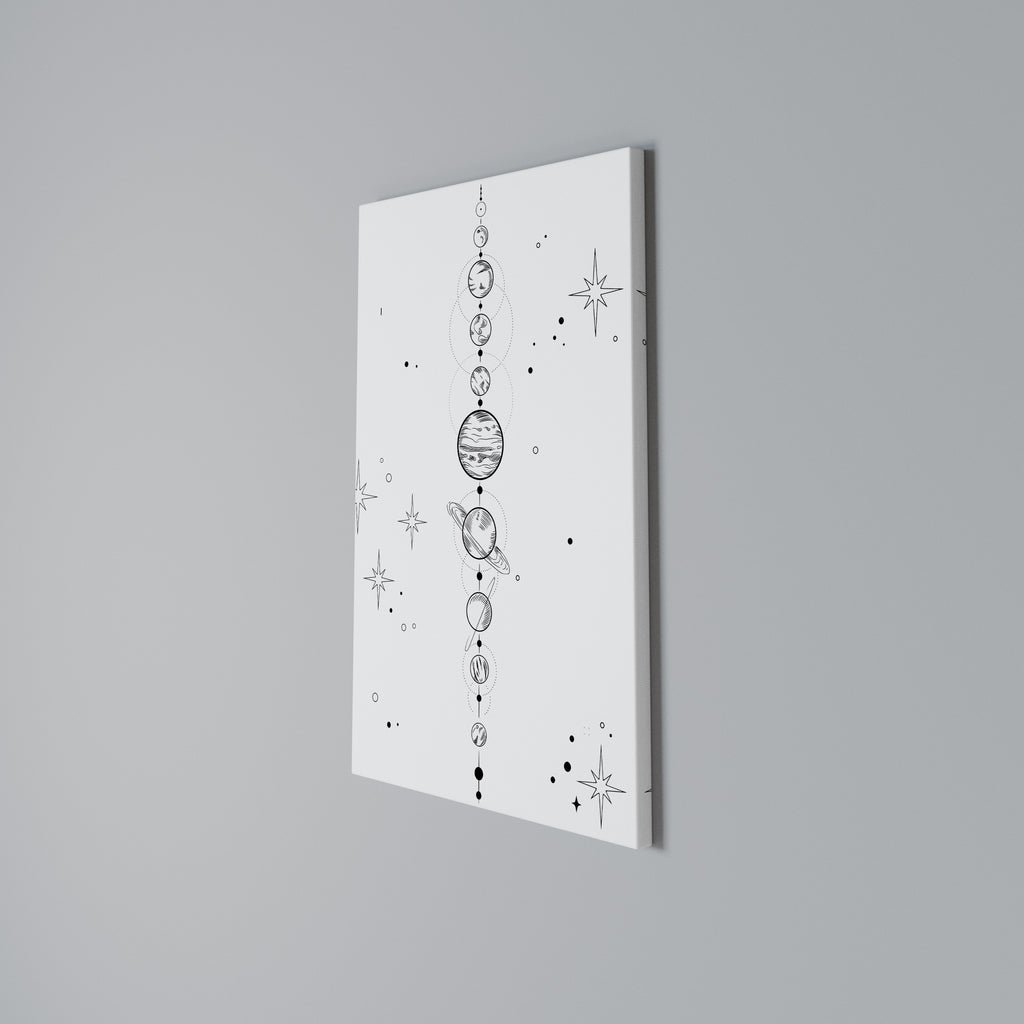 GALAXY OUTLINE Cuadro en lienzo vertical