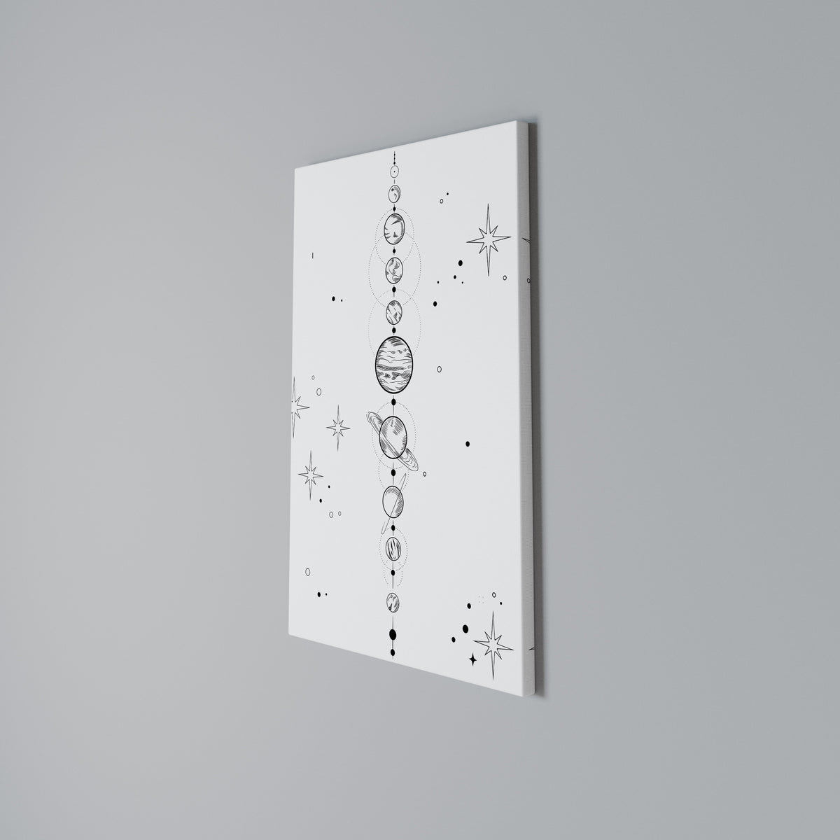 GALAXY OUTLINE Cuadro en lienzo vertical