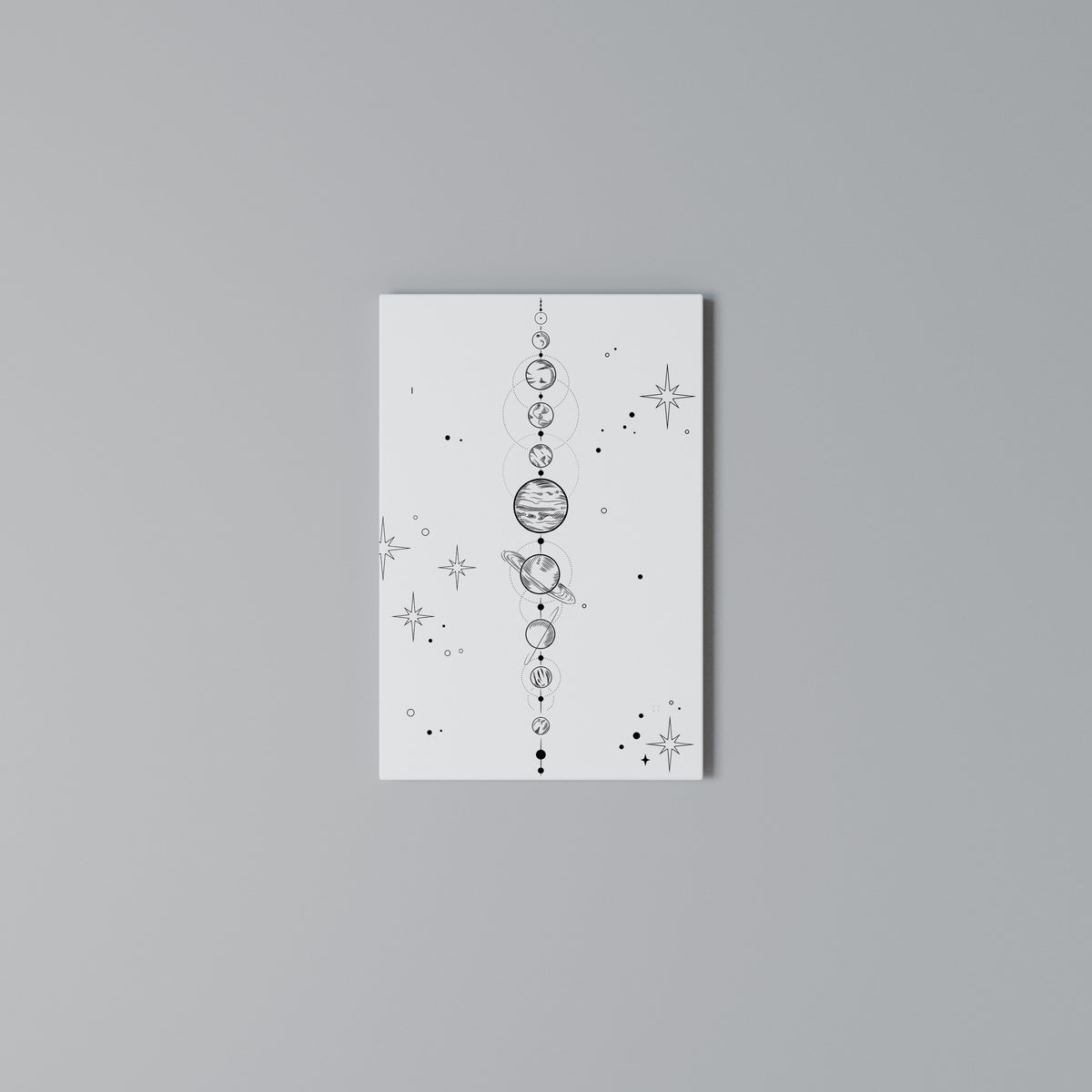 GALAXY OUTLINE Cuadro en lienzo vertical