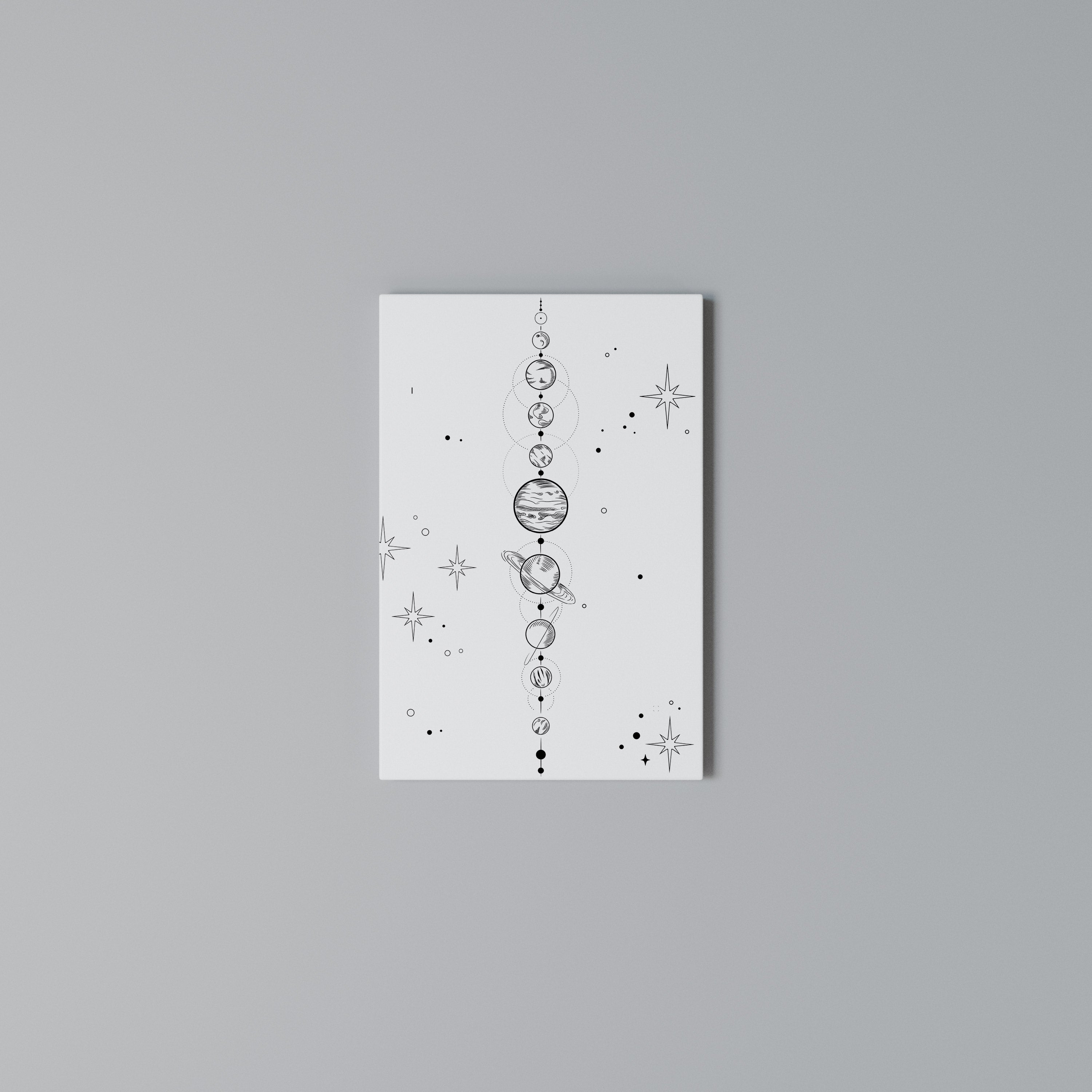 GALAXY OUTLINE Cuadro en lienzo vertical