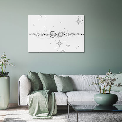GALAXY OUTLINE Cuadro en lienzo horizontal