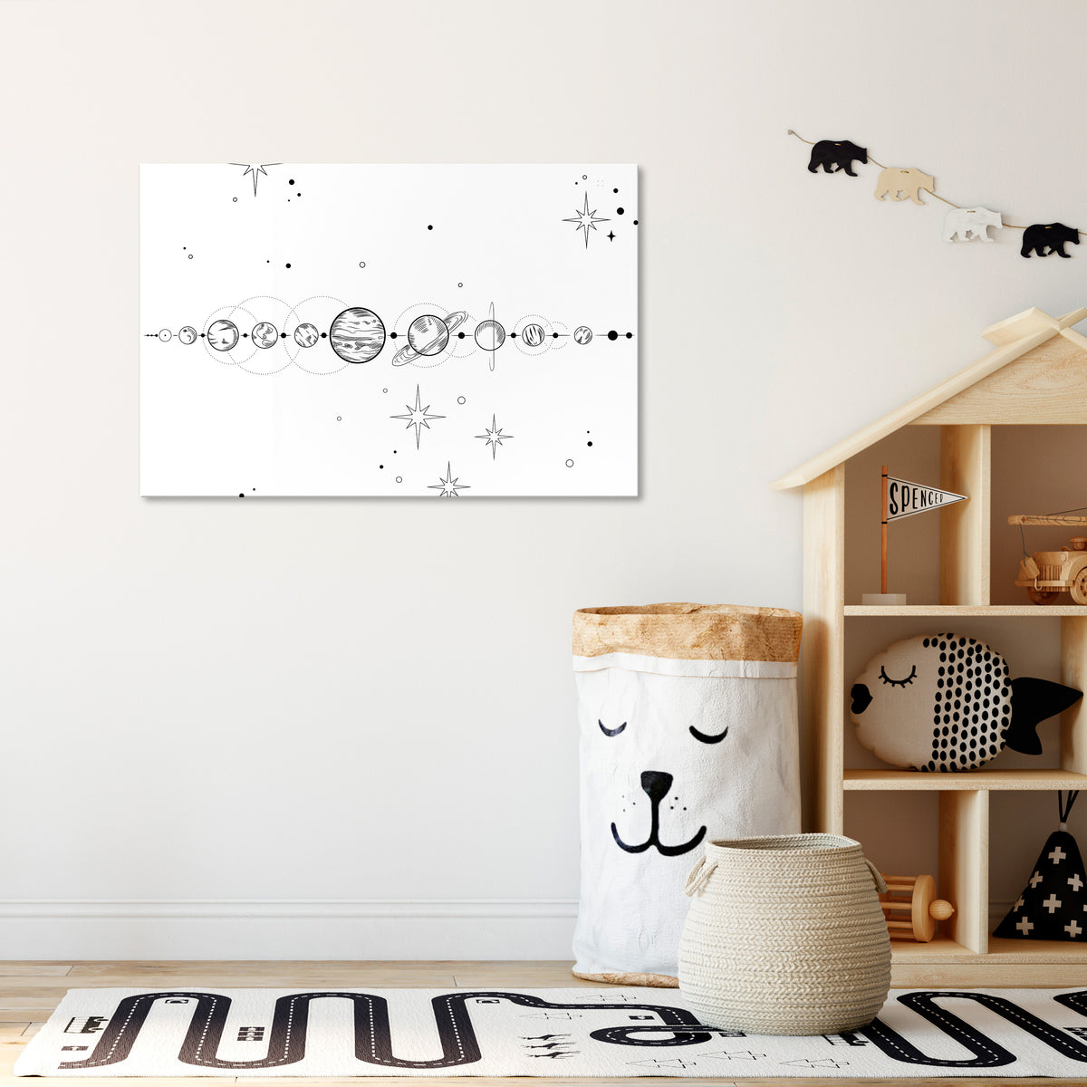 GALAXY OUTLINE Cuadro en lienzo horizontal