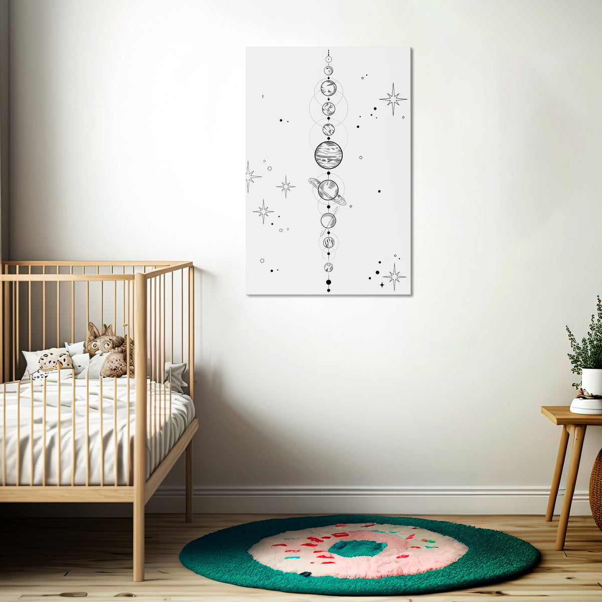 GALAXY OUTLINE Cuadro en lienzo vertical