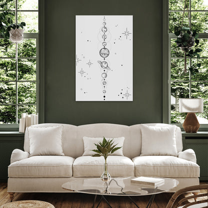 GALAXY OUTLINE Cuadro en lienzo vertical